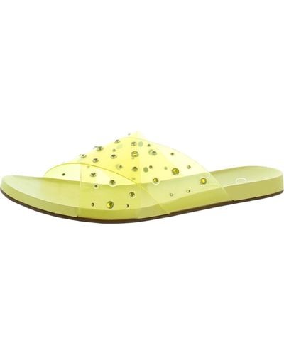Jessica Simpson Tislie Open-toe Slip-on Slide Sandals - Yellow