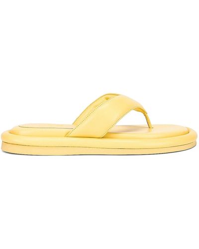Gia Borghini Gia 5 Leather Thong Sandal - Yellow