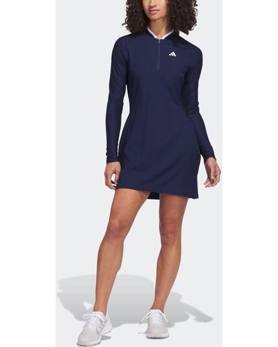 adidas Long Sleeve Golf Dress - Blue
