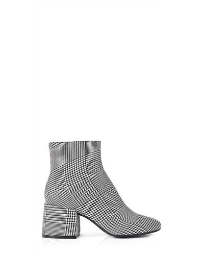Maison Margiela Plaid Ankle Boots - White