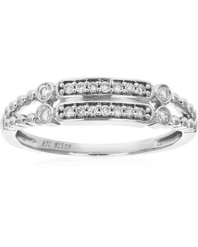 Vir Jewels 1/5 Cttw 18 Stones Round Cut Lab Grown Diamond Engagement Ring .925 Sterling Prong Set - Metallic