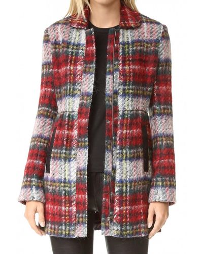 L'Agence Martine Zip-front Coat - Red