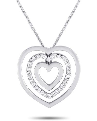 Chimento 18k Gold 0.40ct Diamond Heart Necklace Ch01-032524 - Metallic