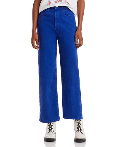 Mother Tunnel Vision Wide Leg Ankle High-waist Jeans - Blue