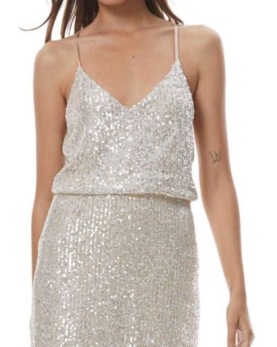 Young Fabulous & Broke Pascale Sequin Top - White