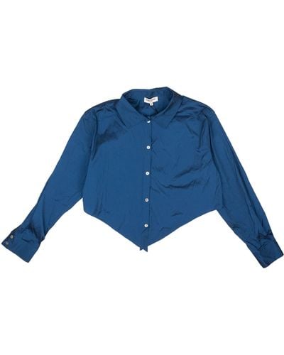 Opening Ceremony Navy Stretchy Baby Pointed Blouse - Blue