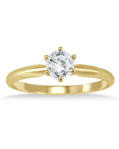 Monary 1/2 Carat Diamond Solitaire Ring - Yellow