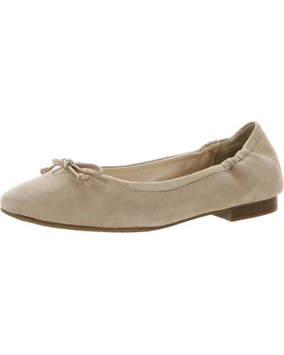 Cole Haan Keira Round Toe Slip On Ballet Flats - Natural