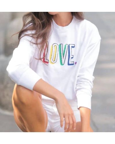 Shiraleah Love Sweatshirt - White