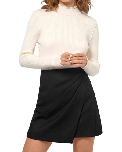 Greylin Sarai Pleat Mini Skirt - Black