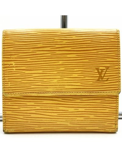 Louis Vuitton Porte-monnaie Leather Wallet (pre-owned) - Yellow