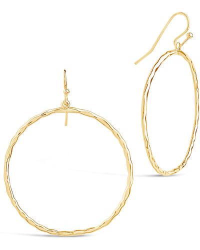 Sterling Forever Circle Dangle Earrings-rose Gold - Metallic