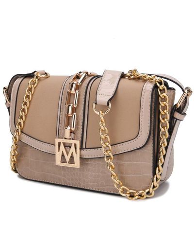 MKF Collection by Mia K Wendalyn Vegan Leather Crossbody Handbag - Metallic