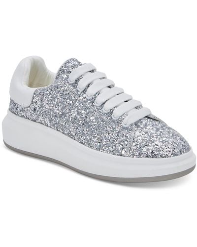 Blondo Diva Leather Casual And Fashion Sneakers - Gray