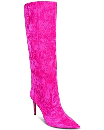 INC Velvet Tall Knee-high Boots - Pink