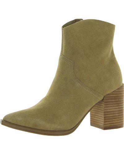 Steve Madden Cate Pointed Toe Booties Ankle Boots - Green