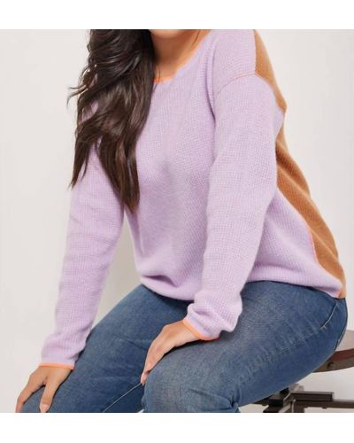 Lisa Todd Contrast Sweater - Purple