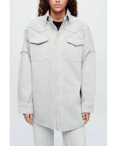 RE/DONE Oversized Shirt Jacket - White