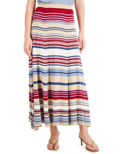 Weekend by Maxmara George Knit Long Maxi Skirt - Red