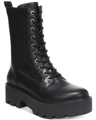 BarIII Taryin Outdoors Zipper Combat & Lace-up Boots - Black