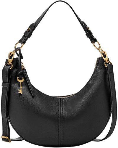 Fossil Shae Leather Small Hobo - Black