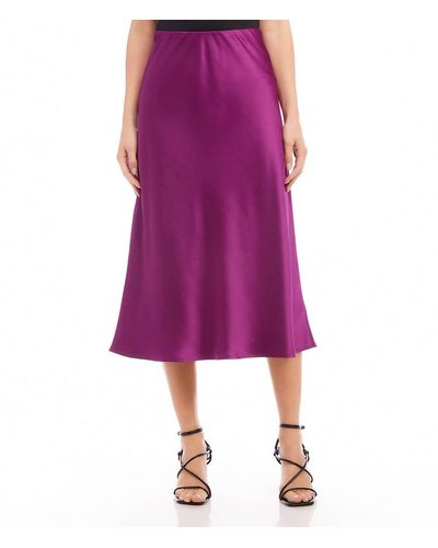 Karen Kane Bias Cut Midi Skirt - Purple