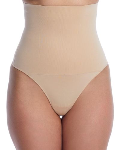 Maidenform Firm Control Tame Your Tummy High-waist Thong - Natural