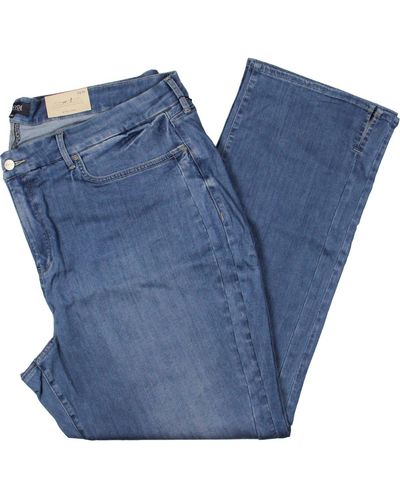NYDJ Plus Marilyn Lift Tuck Technology Stretch Straight Leg Jeans - Blue