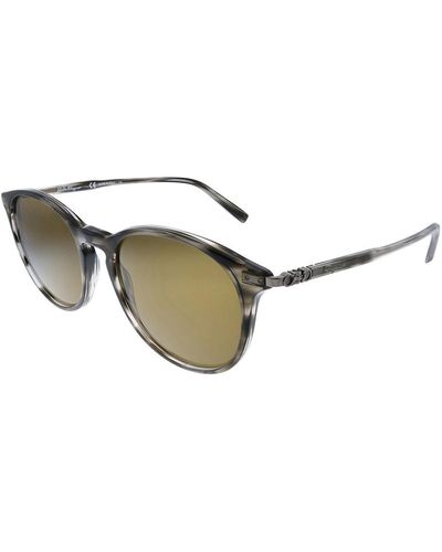 Ferragamo Salvatore Sf 911s 003 53mm Round Sunglasses - Natural
