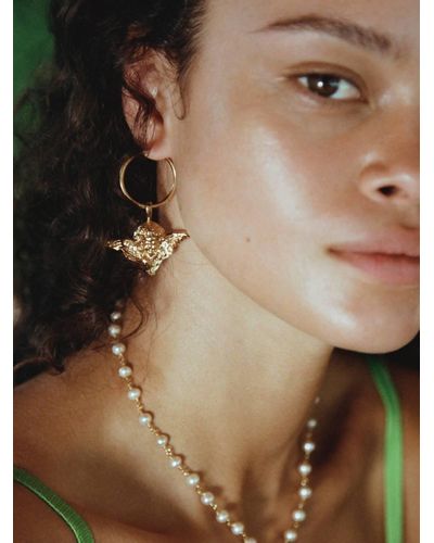 Vanessa Mooney The Cherub Charm Earrings - Brown