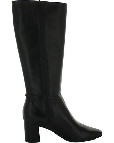 Naturalizer Waylon Faux Leather Square Toe Knee-high Boots - Black