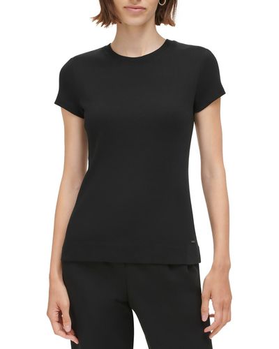 Calvin Klein Solid Short Sleeve T-shirt - Black