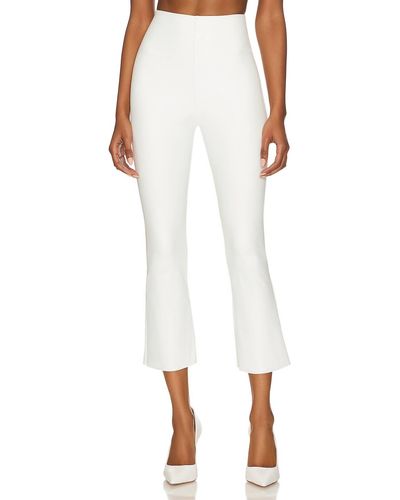 Commando Faux Leather Cropped Flare Pant - White