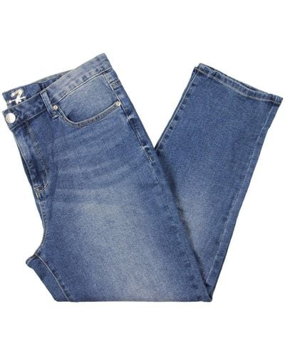 Seven7 Straight Leg Comfort Stretch Straight Leg Jeans - Blue