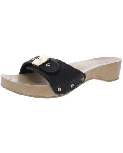 Dr. Scholls Classic Faux Leather Slide Sandals - Multicolor