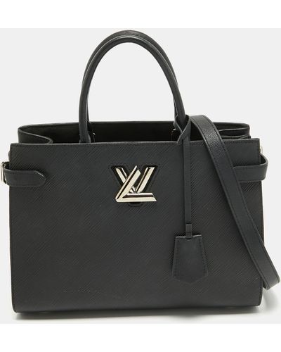 Louis Vuitton Epi Leather Twist Tote Bag - Black