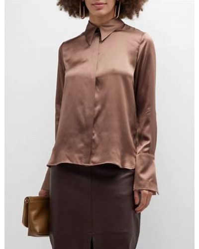 Twp Object Of Affection Silk Blouser - Brown