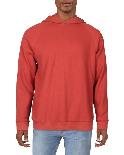 Levi's Waffle Knit Hooded Thermal Shirt - Red