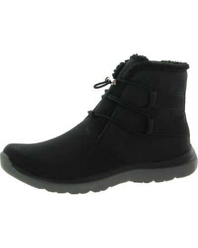Ryka Evie Exotic Leather Cold Weather Winter & Snow Boots - Black
