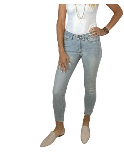 Lola Jeans Blair Mid Rise Ankle Skinny Jeans - Blue