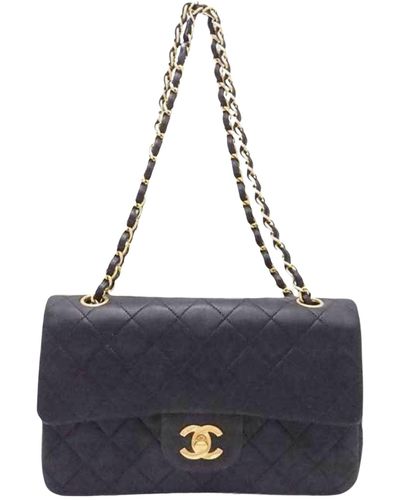 Chanel Pre-owned Medium Jersey 19 Flap Shoulder Bag - Blue