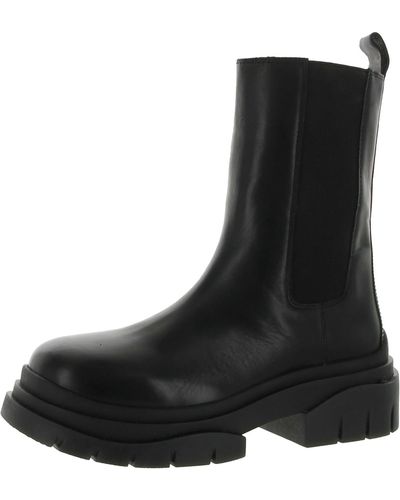 Ash As-storm Leather Chelsea Mid-calf Boots - Black