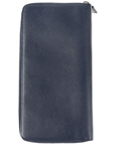 Prada Leather Wallet (pre-owned) - Blue
