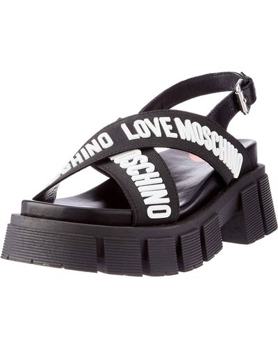 Love Moschino 's Tassel Chunky Platform Sandals - Black
