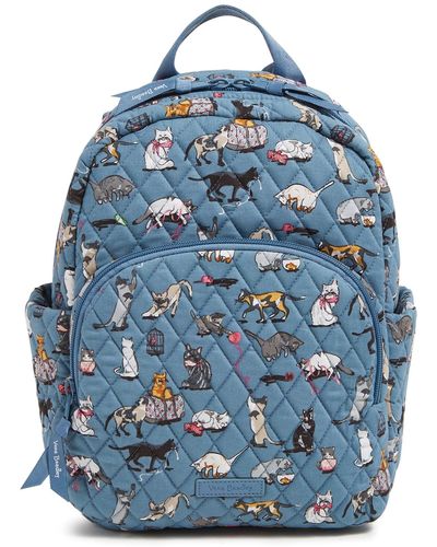 Vera Bradley Cotton Essential Compact Backpack - Blue