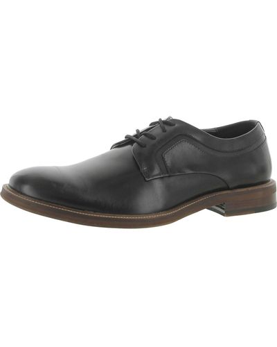 Kenneth Cole Prewitt Leather Lace-up Oxfords - Black