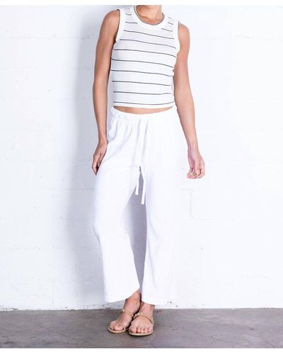Lamade Concert Crop Tank In Striped - White