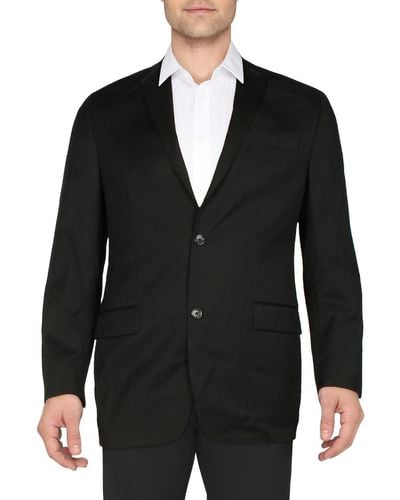 MICHAEL Michael Kors Wool Long Sleeves Two-button Blazer - Black