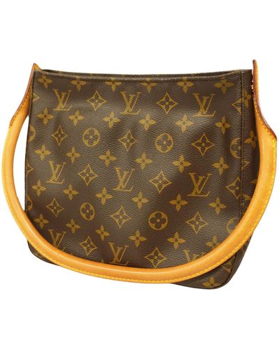 Louis Vuitton Looping Mm Canvas Shoulder Bag (pre-owned) - Natural