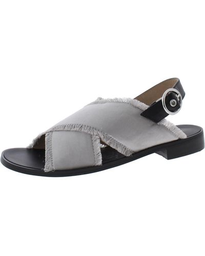 Shellys London Endy Open Toe Ankle Strap Slingback Sandals - Metallic